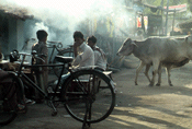 street scene in india