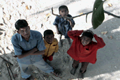 group of kids in india